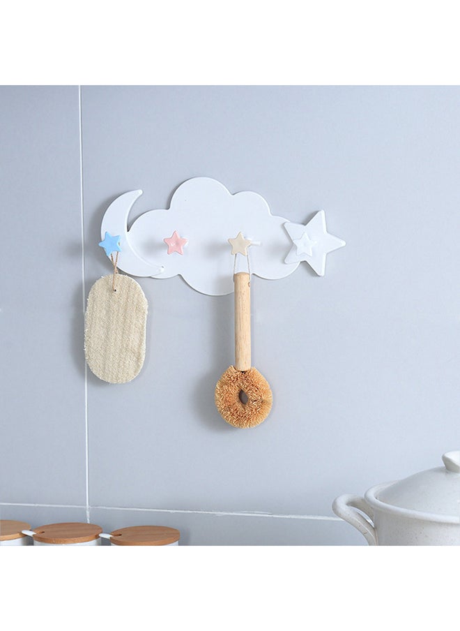 Creative Practical And Traceless Load-Bearing Clothes Hook White 6x9.7cm