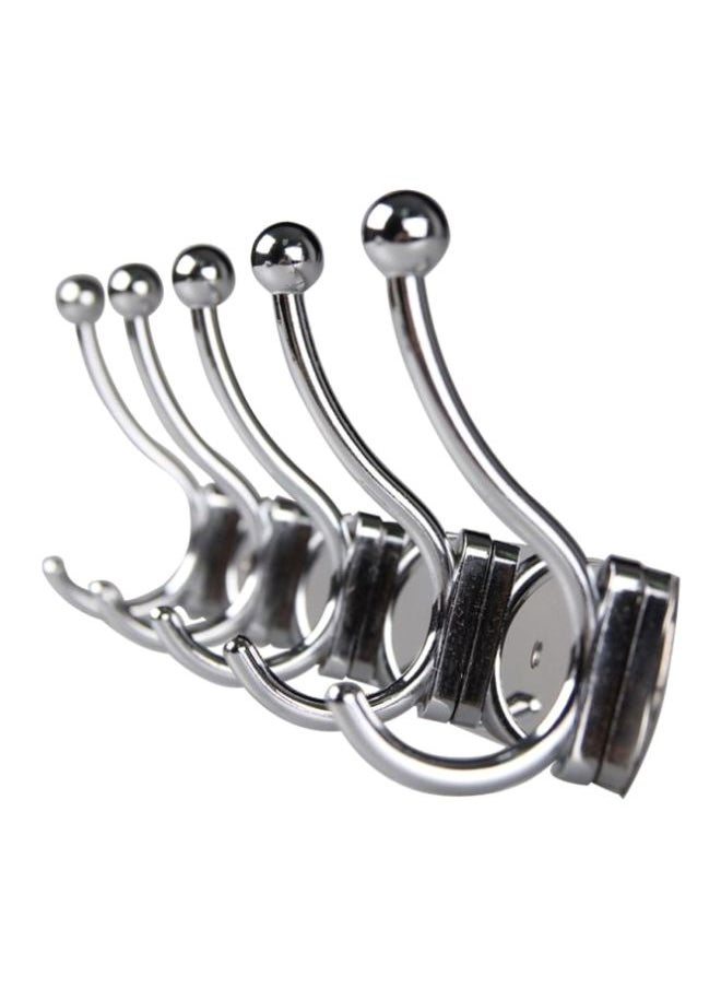 Wall Mounted Cloth Hanging Hooks Silver