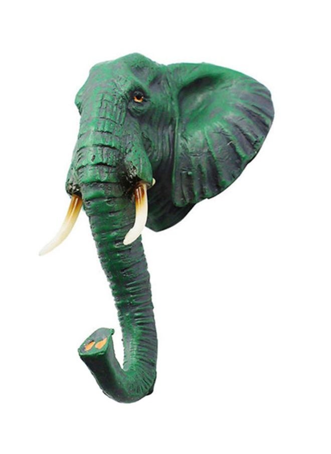 Elephant Style Wall Hook Green 15.5x11cm