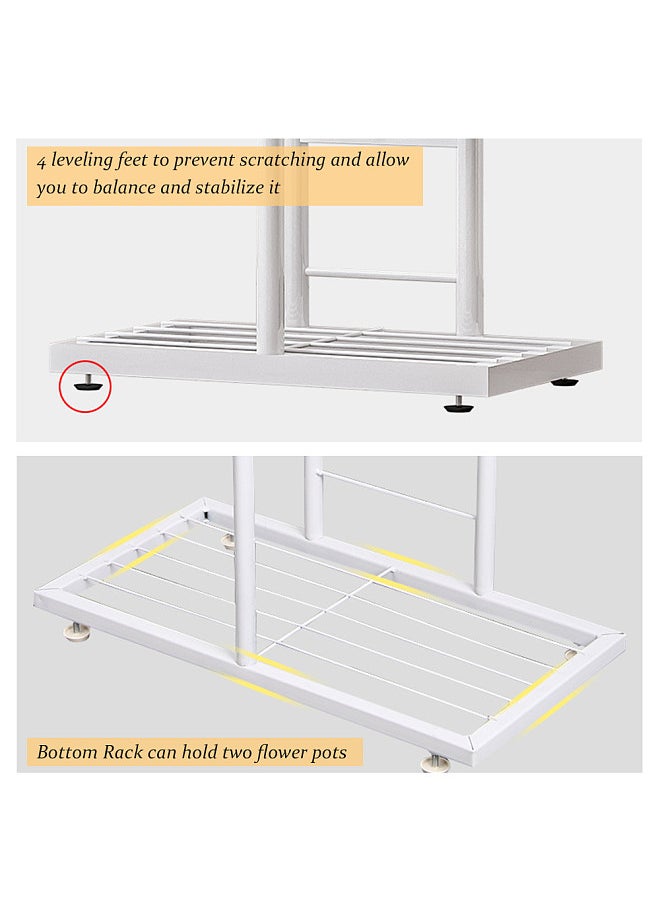 4-Tier Display Shelf Flower Pots Rack Plant Stand Potting Ladder Planter Stand Heavy Duty Storage Shelving Rack for Potted Plants