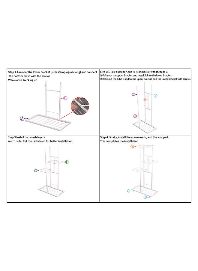 4-Tier Display Shelf Flower Pots Rack Plant Stand Potting Ladder Planter Stand Heavy Duty Storage Shelving Rack for Potted Plants