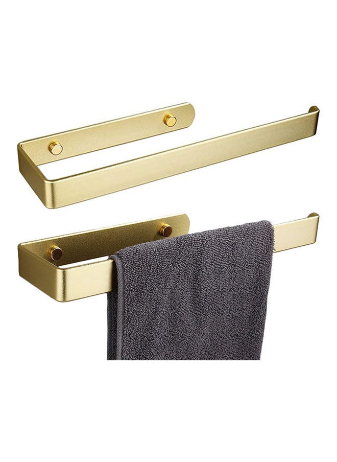 2-Piece Paper Towel Holder Gold 31.5x8.5x3cm