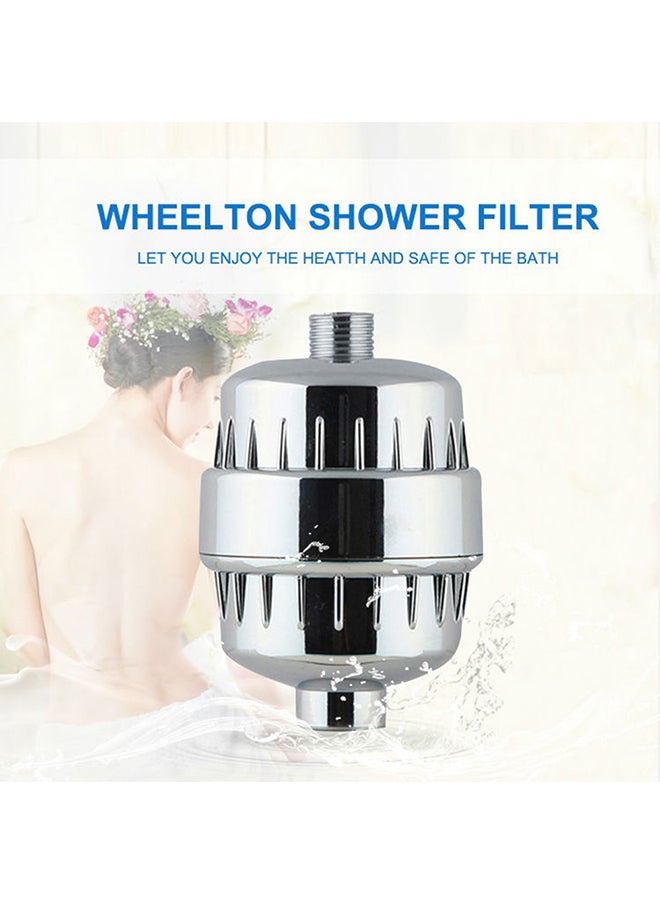 High Output Universal Metal Shower Filter Kit Silver