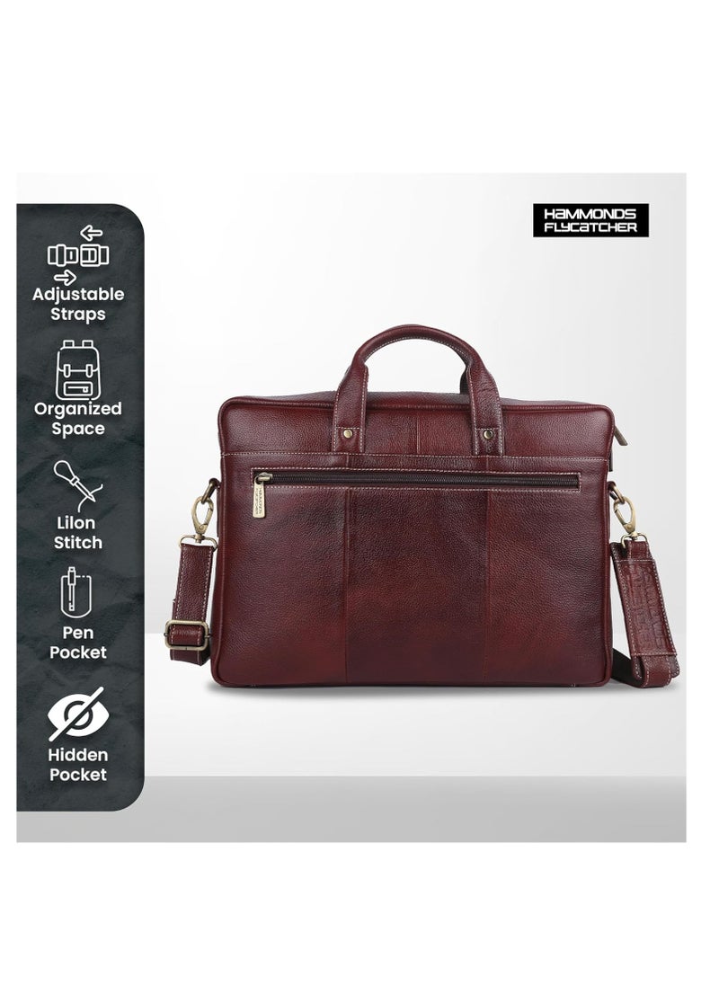 Bombay Brown Leather 15.6 inch Men's Laptop Messenger Bag (Brown) | ‎LB201BR | BGQL