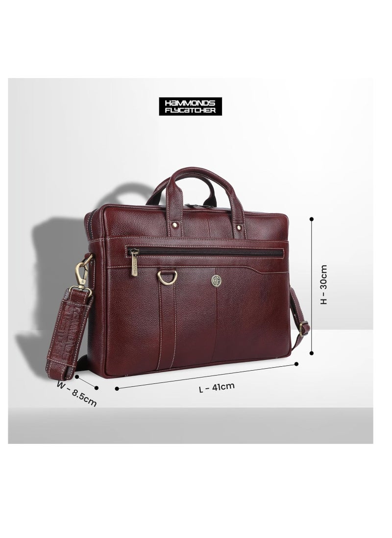 Bombay Brown Leather 15.6 inch Men's Laptop Messenger Bag (Brown) | ‎LB201BR | BGQL