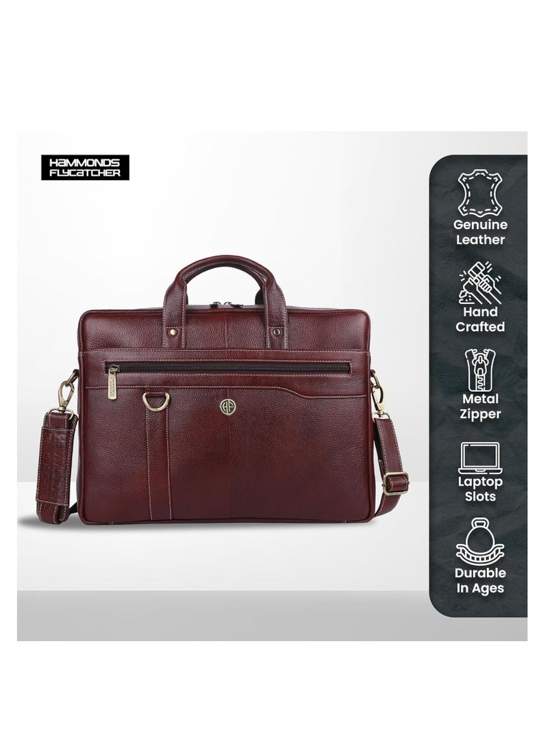 Bombay Brown Leather 15.6 inch Men's Laptop Messenger Bag (Brown) | ‎LB201BR | BGQL