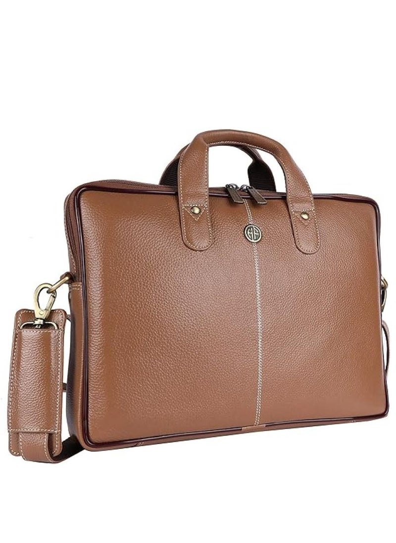 Genuine Leather Messenger Bag for male and female office bags Fits 14 Inch Laptop