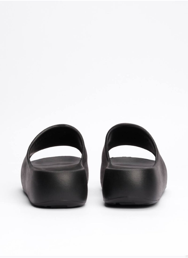 Women's Chunky Pool Slides - EVA, Black