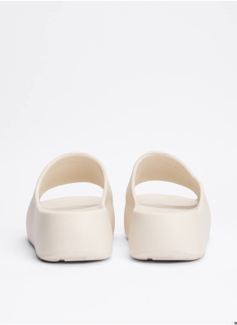 Women's Chunky Pool Slides - EVA, White