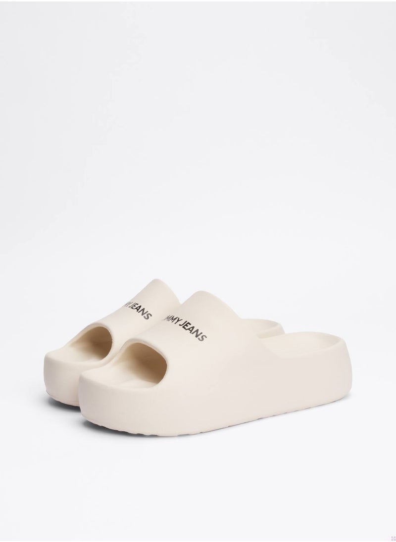 Women's Chunky Pool Slides - EVA, White