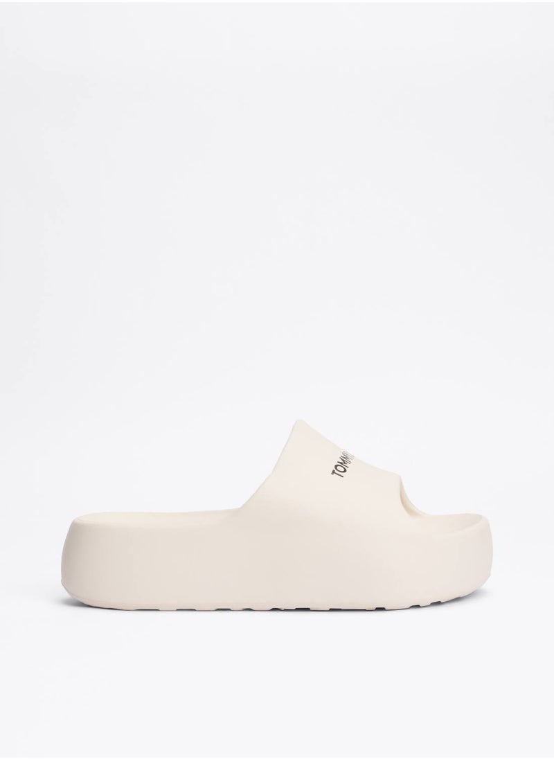 Women's Chunky Pool Slides - EVA, White