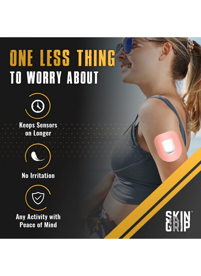 Skin Grip CGM Patches for Insulet Omnipod (20-Pack), Waterproof & Sweatproof for 10-14 Days, Pre-Cut Adhesive Tape, Continuous Glucose Monitor Protection(Pastel)