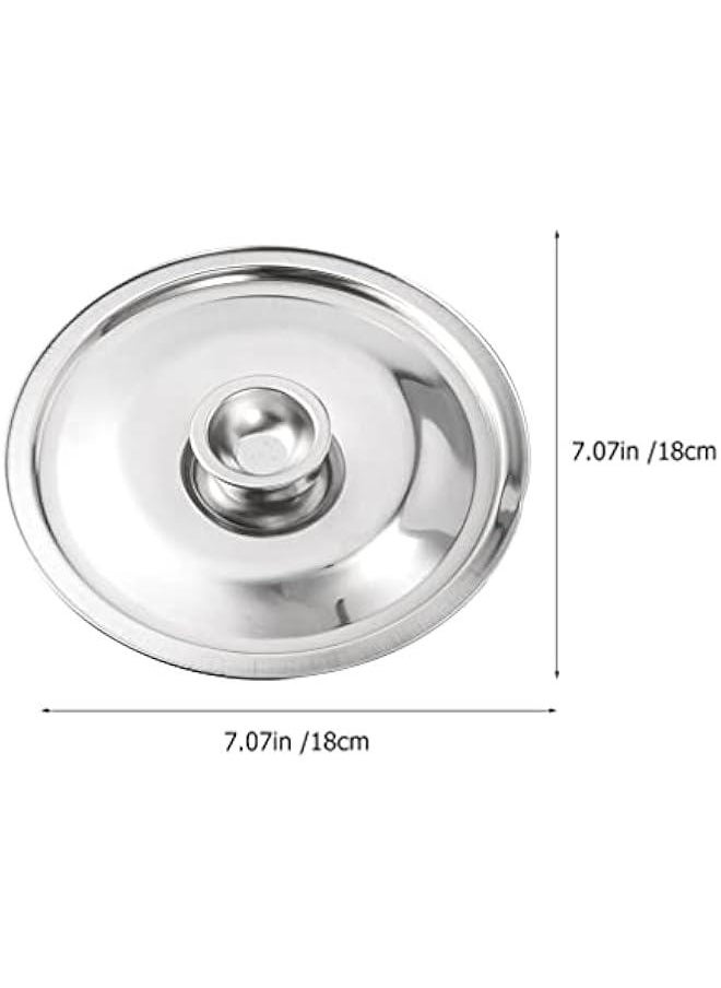 Universal Lid - Pots Lid Cover Stainless Steel Lid Fits All 7 Inch to 8 Inch Pots/Pans/Woks - 1Pc