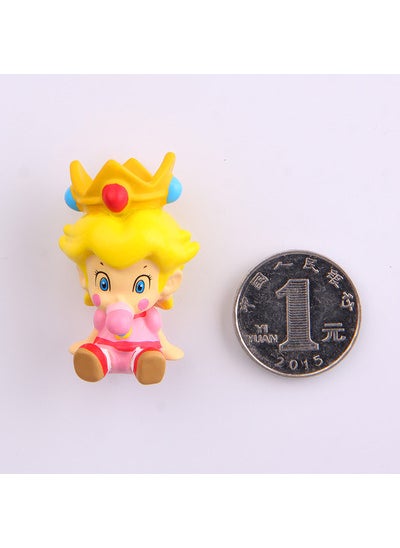 1 x 5 pcs Cartoon Super Mario Fridge Magnet Decorative Educational Message Sticker Resin Princess 1