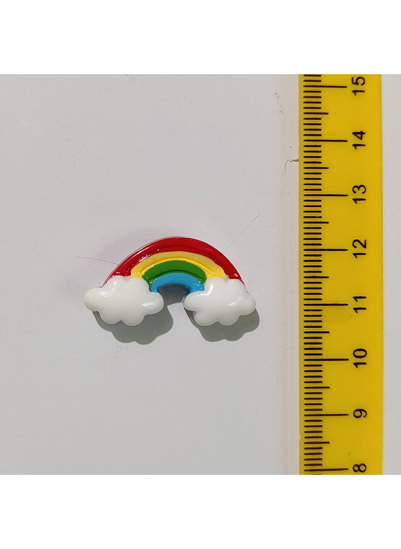 1 x 5 pcs Cartoon Super Mario Fridge Magnet Decorative Educational Message Sticker Large Rainbow