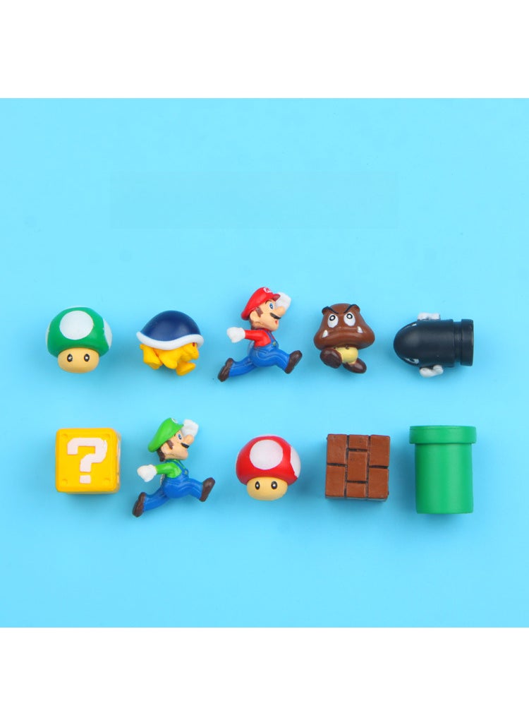 1 x 5 pcs Cartoon Super Mario Fridge Magnet Decorative Educational Message Sticker New 10 combination refrigerator magnets