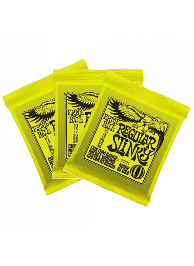 Ernie Ball 2221x3 Regular Slinky 3-set Bundle