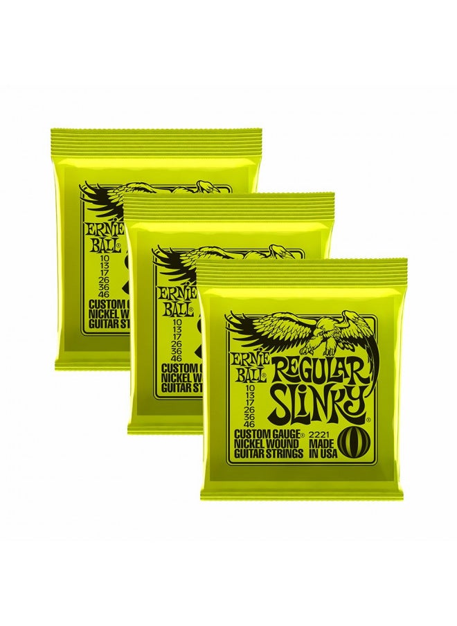 Ernie Ball 2221x3 Regular Slinky 3-set Bundle