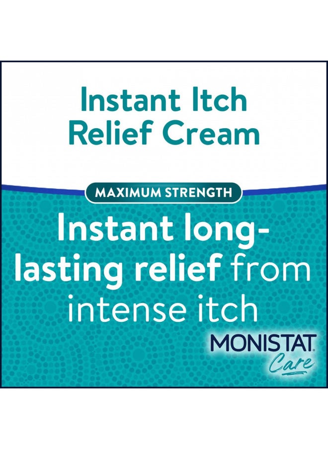 Monistat Care Instant Itch Relief Cream-Max Strength - Cools & Soothes, (Packaging may vary), White, 1 Oz