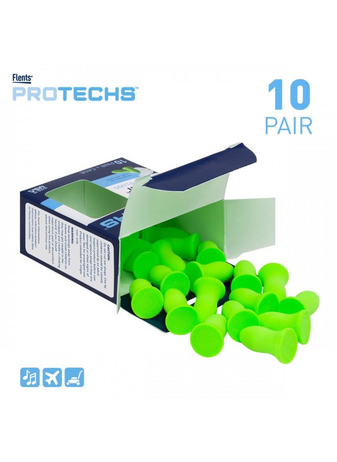 Foam Ear Plugs 10 Pair With Case For Sleeping Snoring Loud Noise Traveling