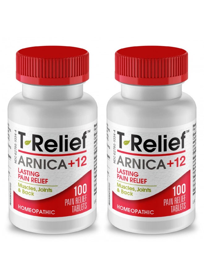 Trelief Arnica +12 Natural Relieving Actives For Back Pain Joint Soreness 100 Tablets 2 Pack