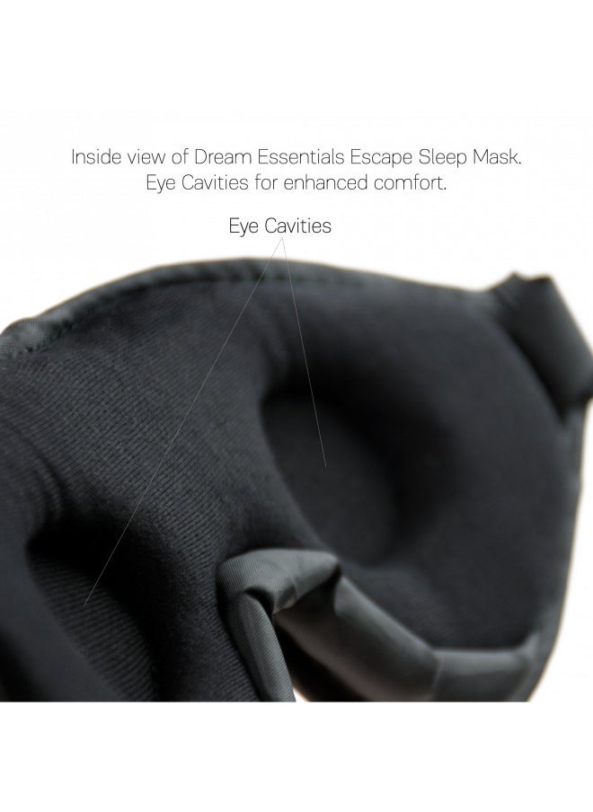 Escape 3D Sleep Mask Earplugs Carry Pouch Set Molded Eye Shade Men And Women