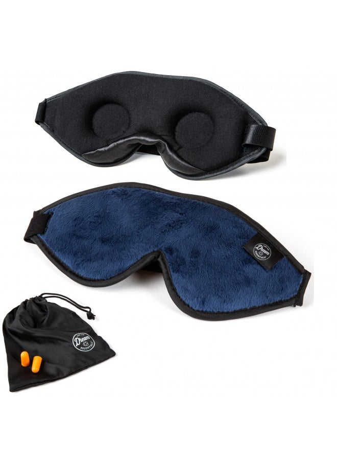 Escape 3D Sleep Mask Earplugs Carry Pouch Set Molded Eye Shade Men And Women