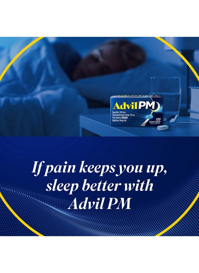 Advil PM Liqui-Gels Pain Reliever and Nighttime Sleep Aid, Pain Medicine with Ibuprofen for Pain Relief and Diphenhydramine HCL for a Sleep Aid - 40 Liquid Filled Capsules