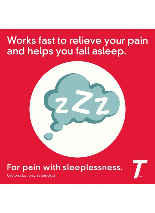 Tylenol PM Extra Strength Nighttime Pain Reliever & Sleep Aid Caplets, 500 mg Acetaminophen & 25 mg Diphenhydramine HCl, Relief for Nighttime Aches & Pains, Non-Habit Forming, 150 ct