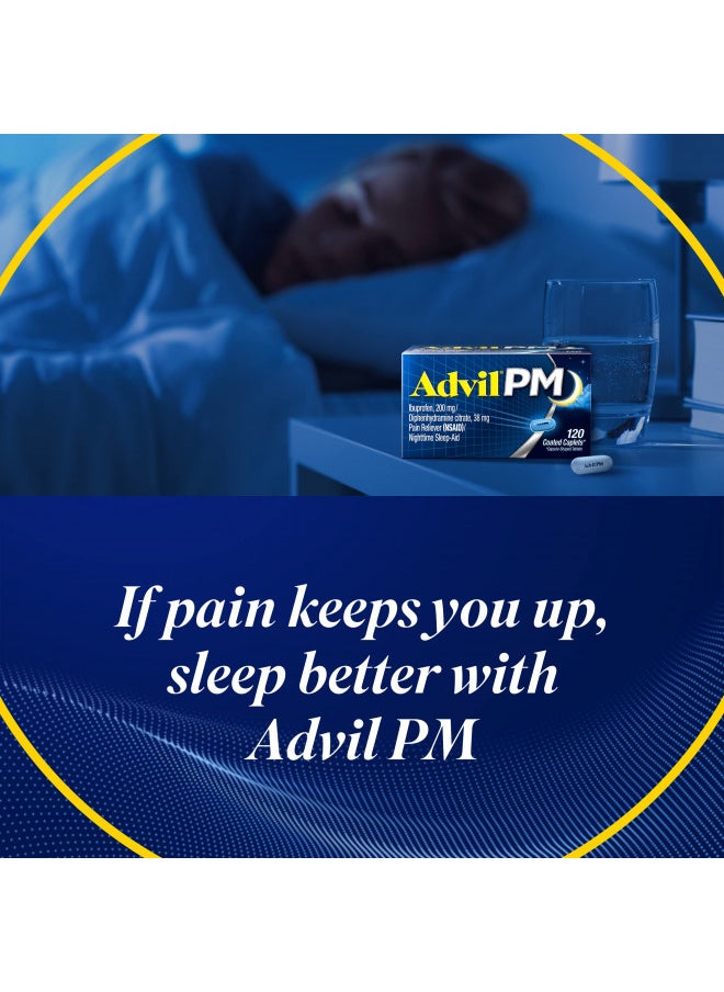 Advil PM (20 Count) Pain Reliever/Nighttime Sleep Aid Coated Caplet, 200mg Ibuprofen, 38mg Diphenhydramine