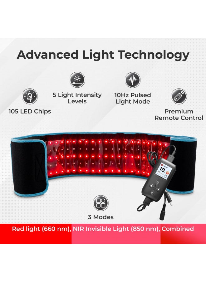 Lifepro Red Light Therapy Belt - Near Infrared Light Therapy & Red Light Therapy for Body, Relaxing Muscle, Inflammation, Improve Circulation - Infrared Therapy or Infrared Light Therapy Device