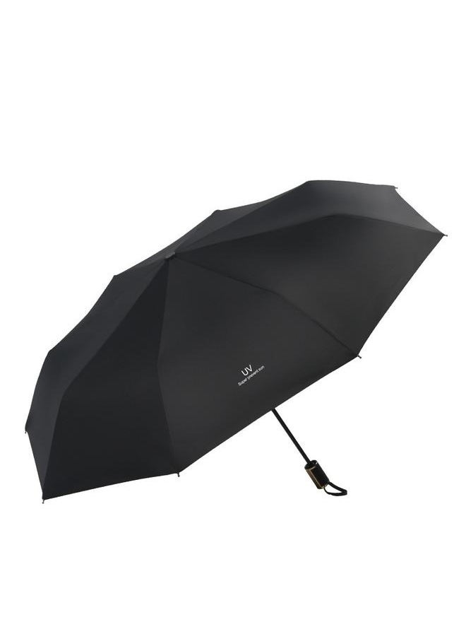 Windproof Travel Umbrella-8 Bone Self-opening Windproof Umbrella Waterproof Travel Umbrella, compact, light, automatic, sturdy and portable ergonomic handle portable umbrella,Sun Umbrella Black