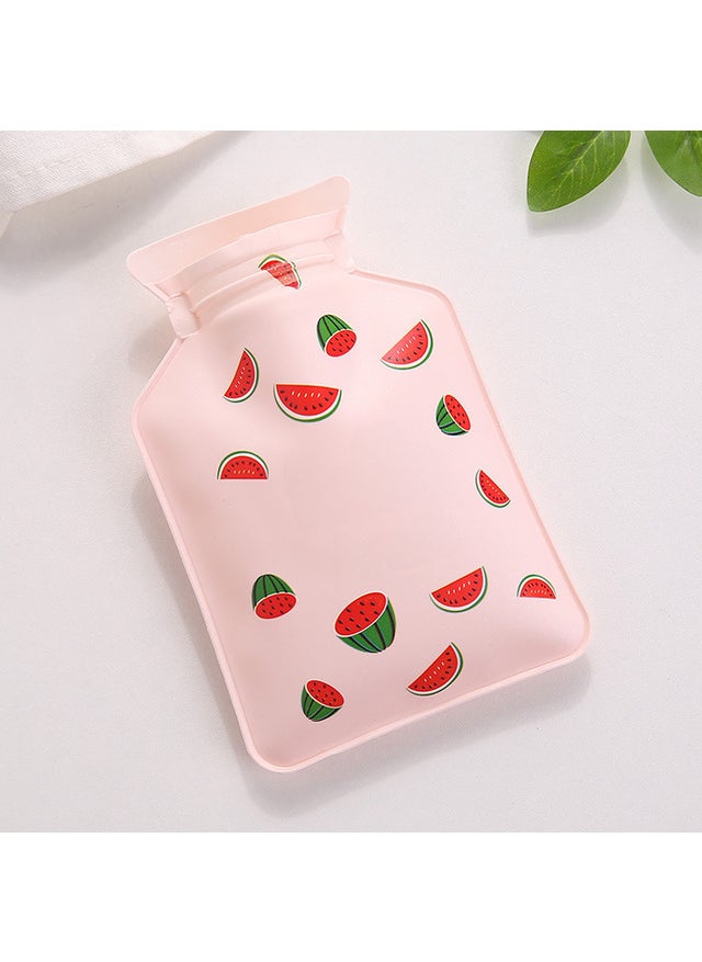 1 x 5 pcs Mini PVC Pearlescent Hot Water Bottle Cartoon Hand Warmer Watermelon