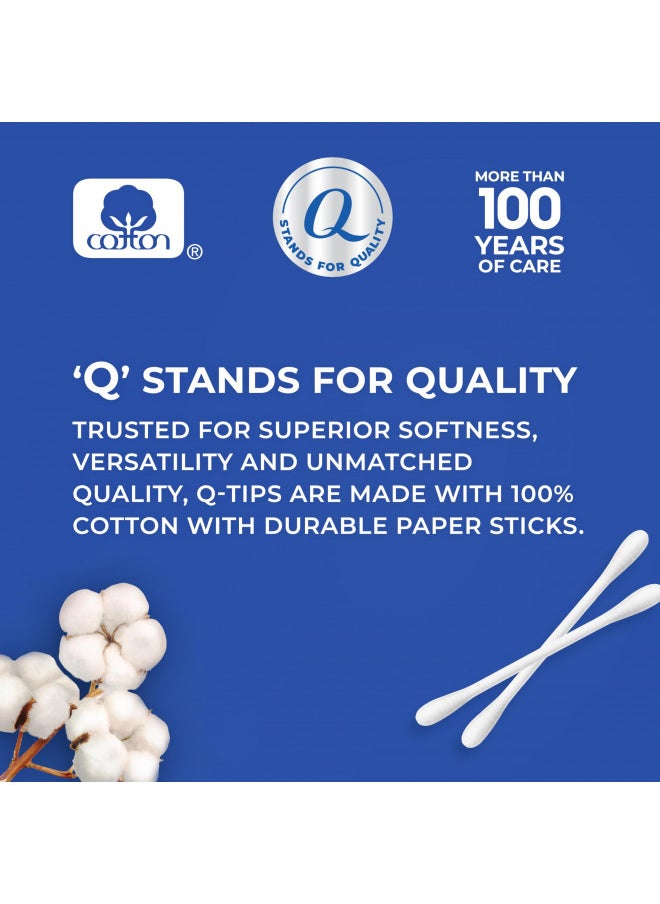 Q-tips Cotton Swabs For Hygiene and Beauty Care Original Cotton Swab Made With 100% Cotton 500 Count