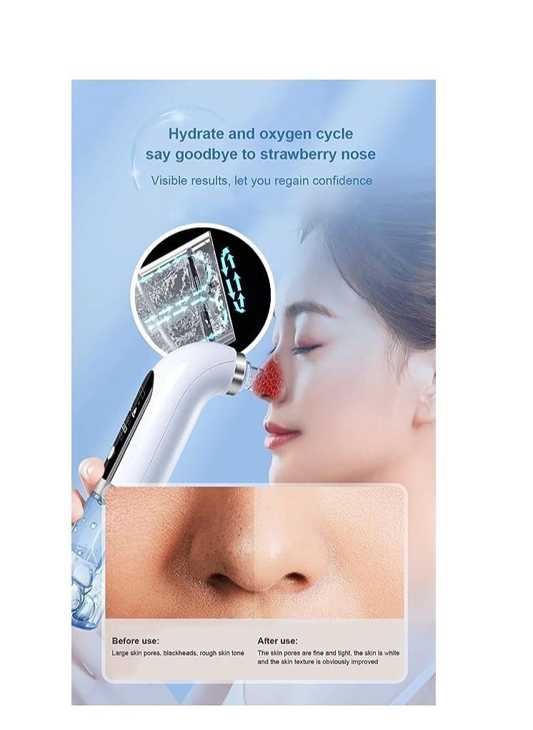 ORiTTi Electric Small Bubble Blackhead Remover Water Cycle Pore Acne Pimple Removal Vacuum Suction Facial Cleaner Comedo Removal Suction Beauty Device