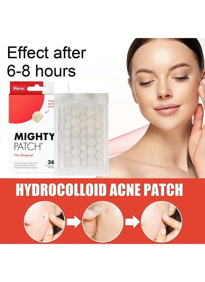 Mighty Patch 36 Pieces Mighty Patch Hydrocolloid Acne Pimple Patch Spot Treatment Beige 5.5inch