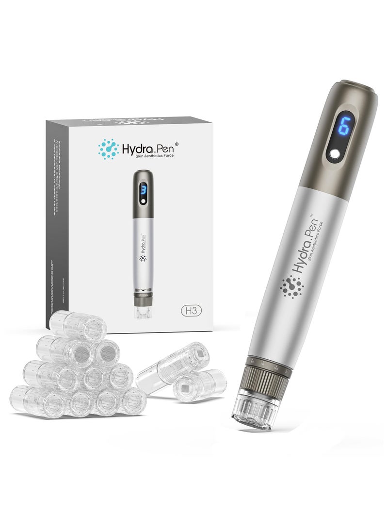 Microneedling Pen, Professional Automatic Serum Wireless Microneedling with 12 Pins Cartridges, Skinpen, Auto Pen, Microneedle Pen for Face and Body