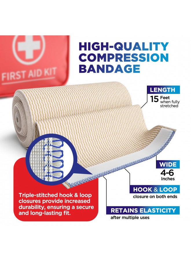 Premium Elastic Bandage Wrap - 4 Pack (2x6