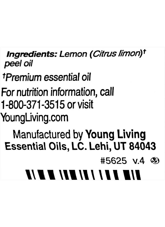 Vitality Lemon Essential Oil 5Ml - 100% Pure, Zesty And Refreshing Citrus Flavor For Culinary Delights - Zest Up Your Dishes And Beverages - Brighten Your Recipes With Freshness