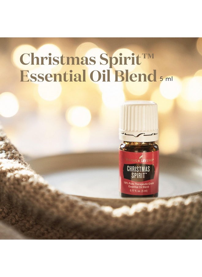 Christmas Spirit 5 Ml - Festive Aroma For Holiday Delight - Orange, Cinnamon Bark, Spruce Blend - Uplifting Ambiance, Travel Essential Oil