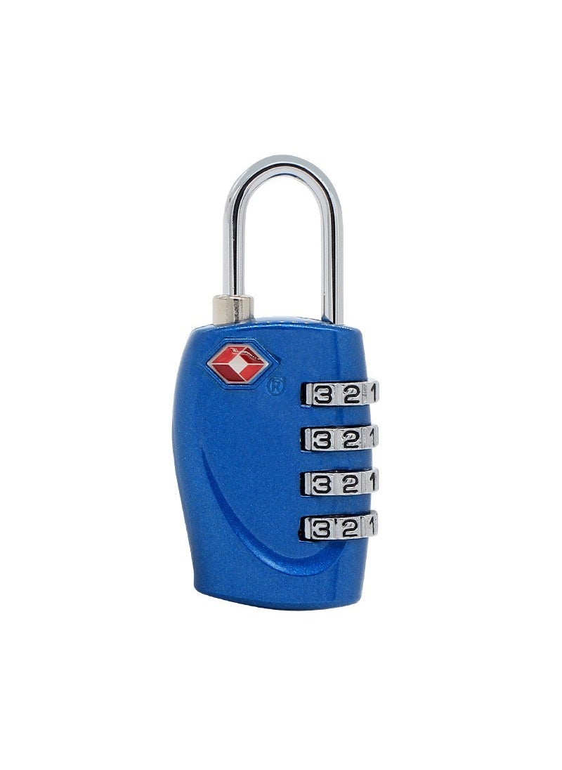 1 x 5 pcs TSA330 Mini 4-Digit Lock Black Blue