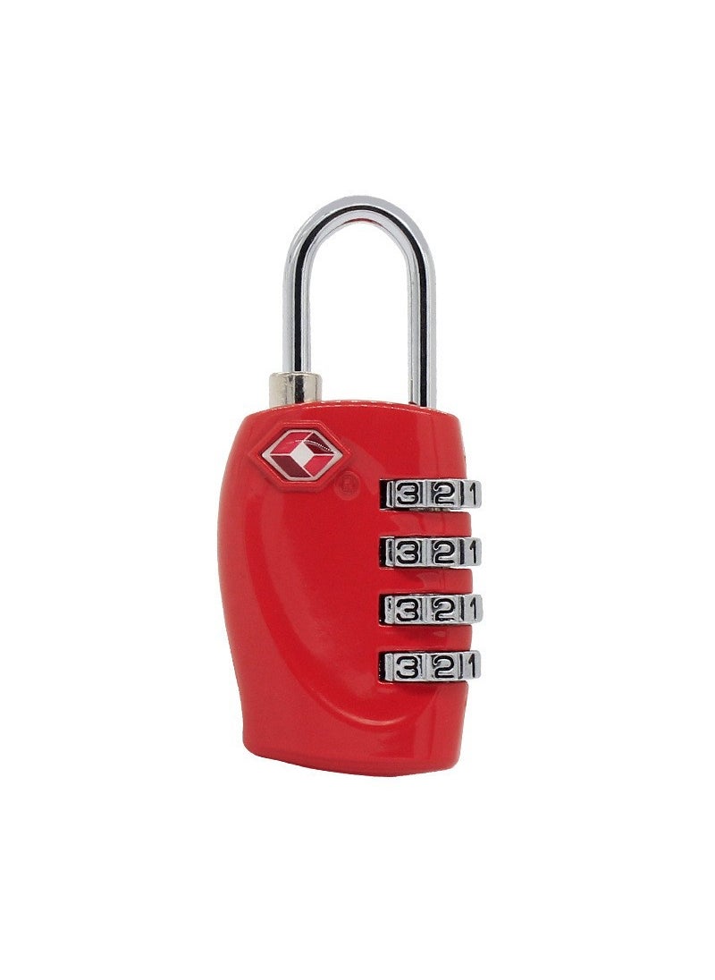 1 x 5 pcs TSA330 Mini 4-Digit Lock Black big red