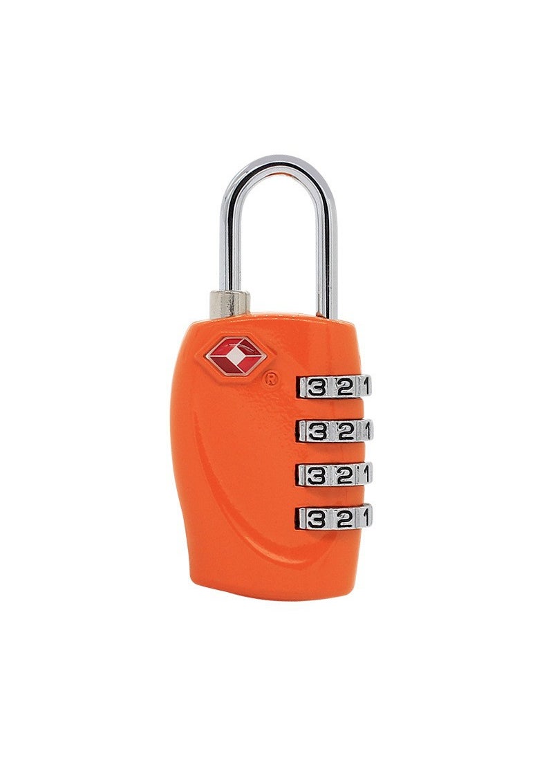 1 x 5 pcs TSA330 Mini 4-Digit Lock Black Orange