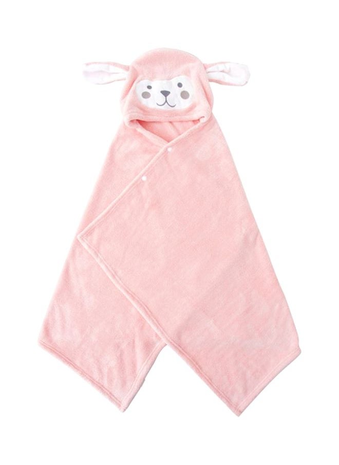 Water Absorbent Hooded Bath Towel Pink 40x7x30cm