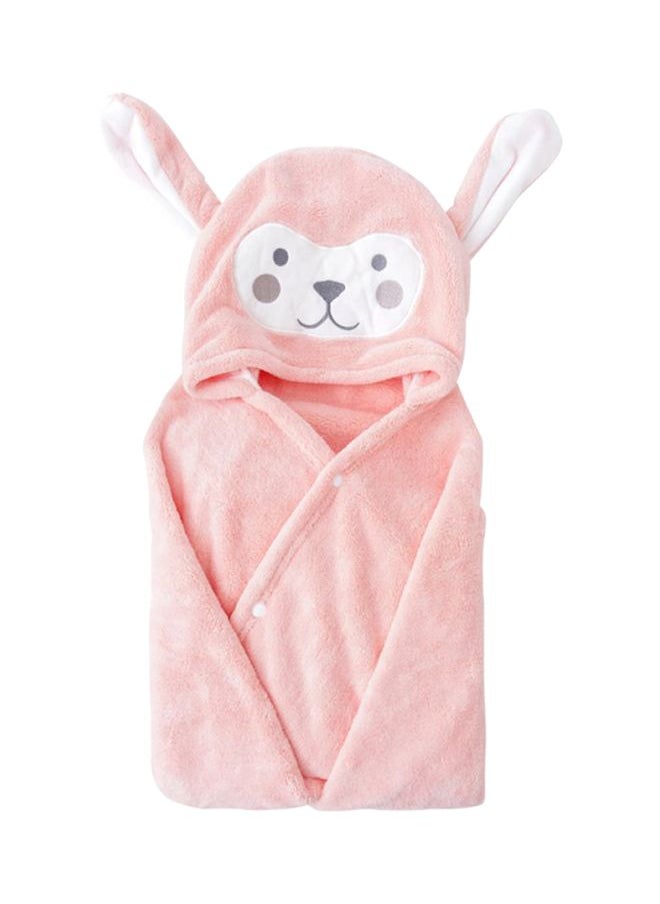 Water Absorbent Hooded Bath Towel Pink 40x7x30cm