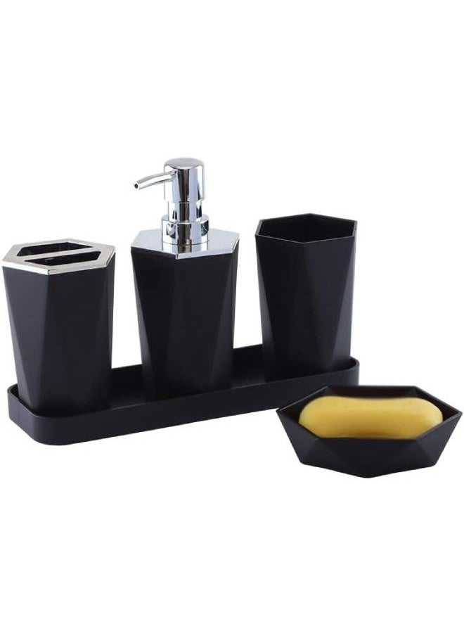 Bathroom Accessories Set, 7Pcs Plastic