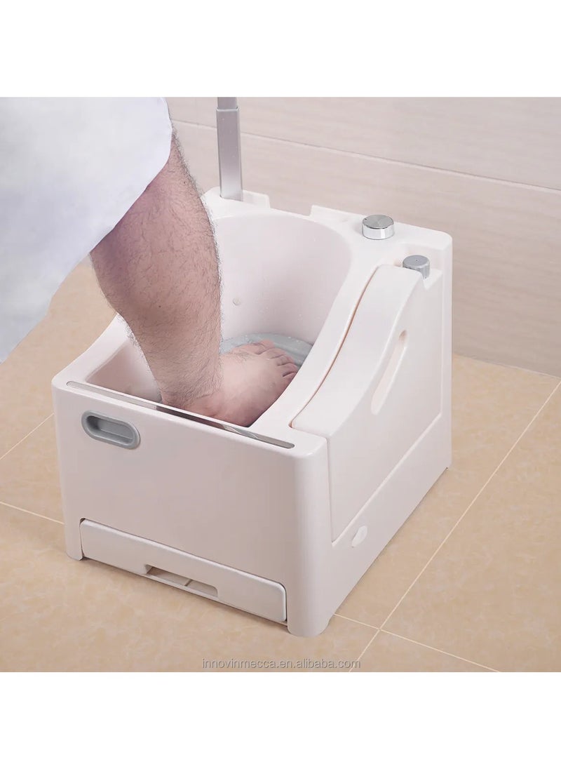 Automatic Foot Washer Bathroom Wudu Washer – Patented Water-Saving Wudumate for Muslim Prayer, Efficient & Convenient Wudu Basin, Easy Installation, Hygiene & Comfort