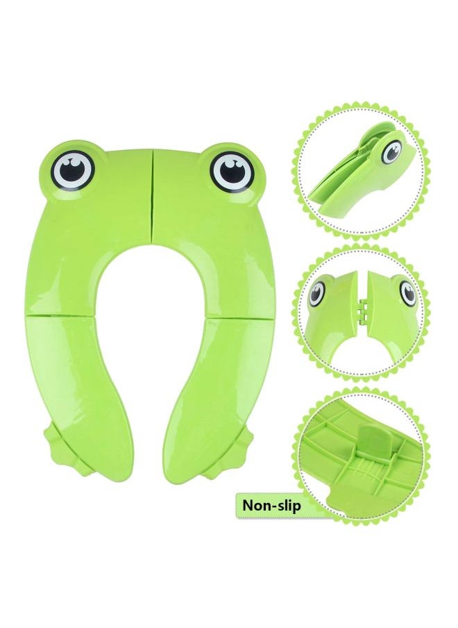 Owl Cartoon Foldable Children's Toilet Seat Green 26 x 36 x 5centimeter