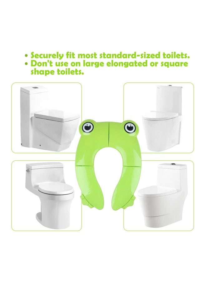 Owl Cartoon Foldable Children's Toilet Seat Green 26 x 36 x 5centimeter