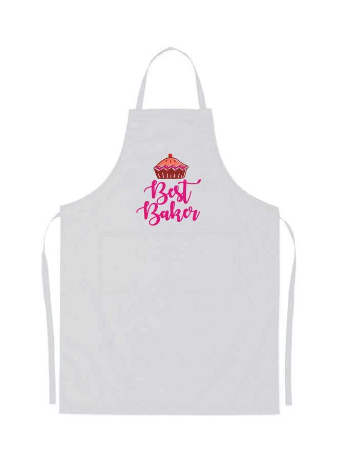 2-Piece Couple Adjustable Aprons White/Pink/Black 98x69.5cm